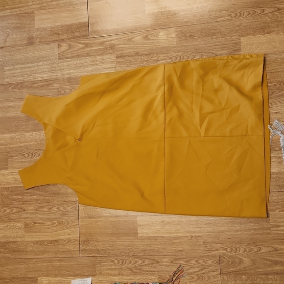 Banana Republic mustard jumper dress sz 10 - Picture 3 of 4
